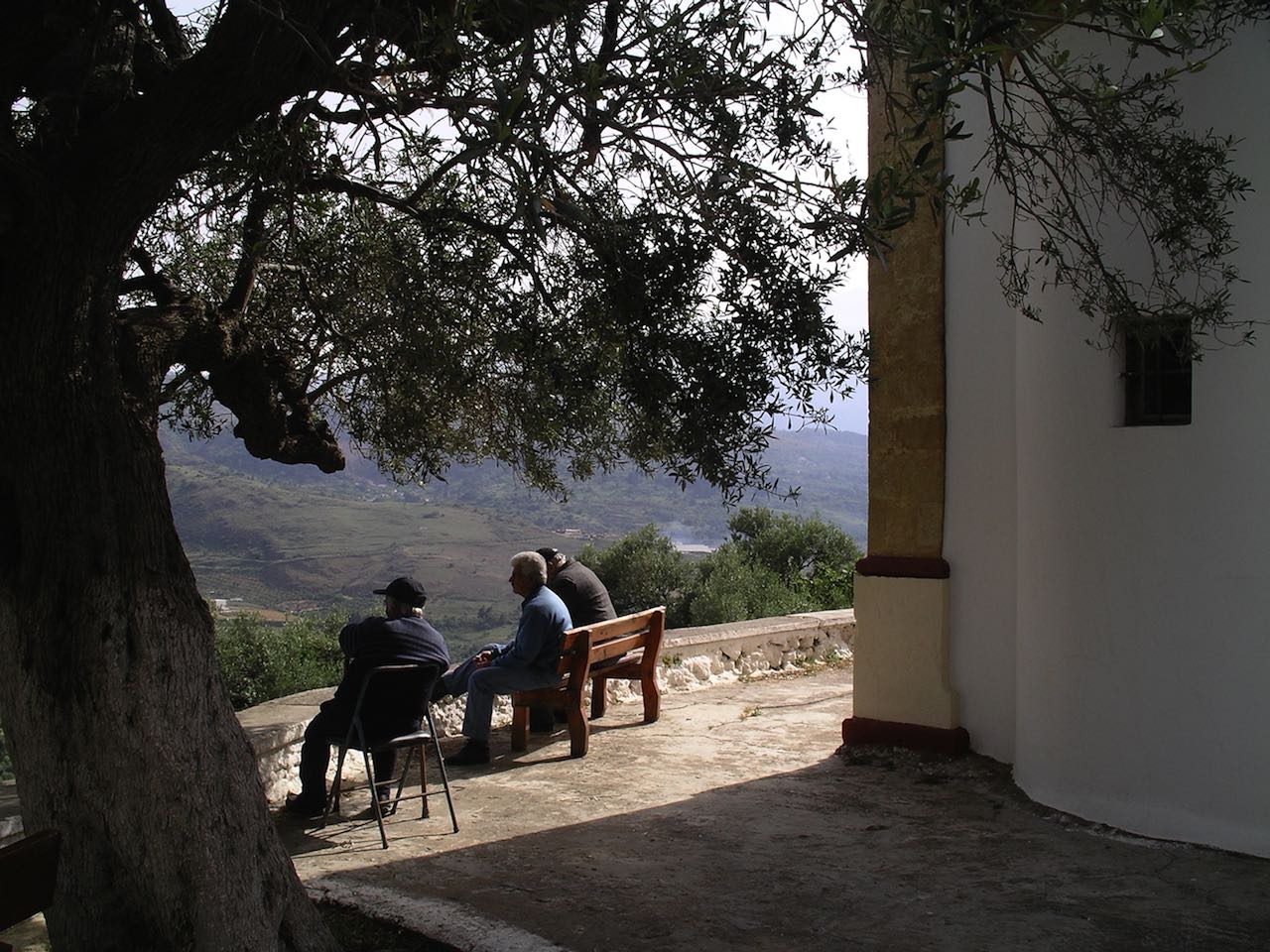 Kreta, Bank mit Aussicht