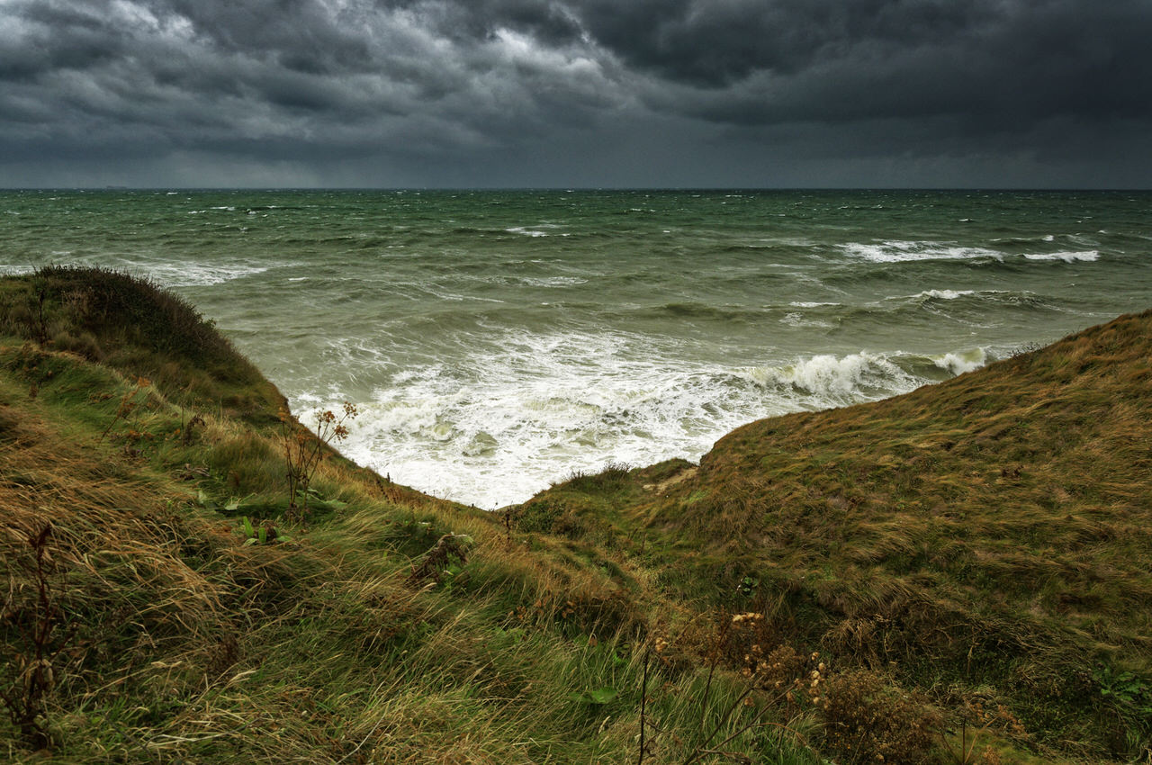 Sturm &uuml;ber Dover, Sangatte, Frankreich